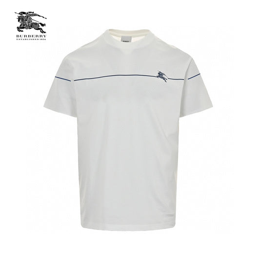 Burberry Equestrian Logo White T-Shirt  Primereps