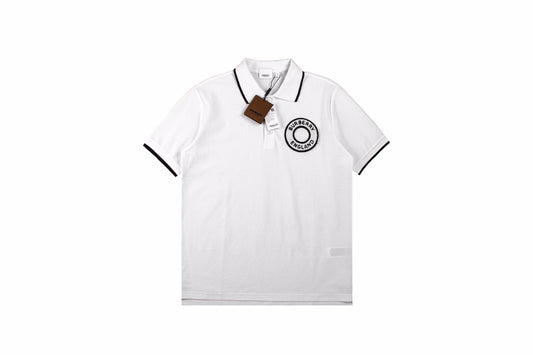 Burberry Textured Polo Shirt in White Primereps