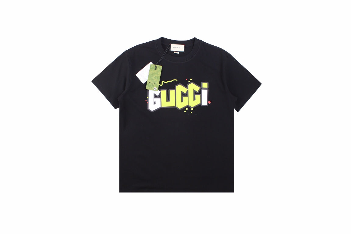 Gucci Lightning Bolt Logo T-Shirt in Black Primereos