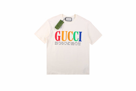 Gucci Cities Block Letter T-Shirt - White Primereps