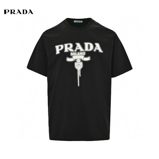 Prada Milano Black Emblem T-Shirt Primereps