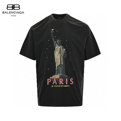 Balenciaga Paris Statue of Liberty T-Shirt (Black) Primereps