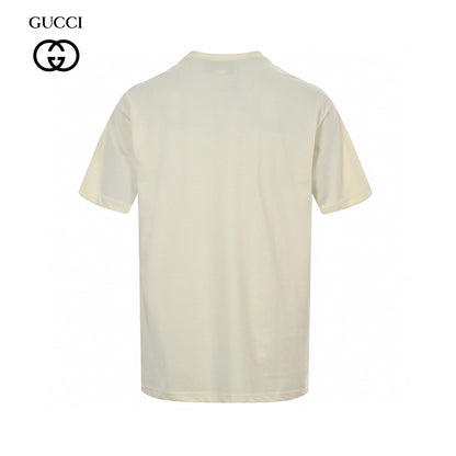 Gucci Cream T-Shirt with Heart Graphic