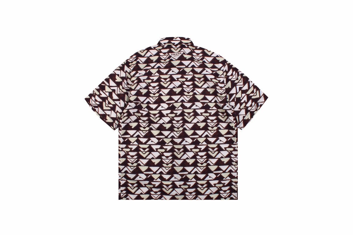 BALENCIAGA PATTERNED SHORT SLEEVE SHIRT