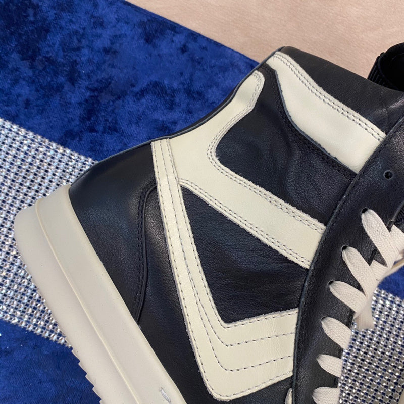 Rick Owens Geobasket Sneakers - Black and White