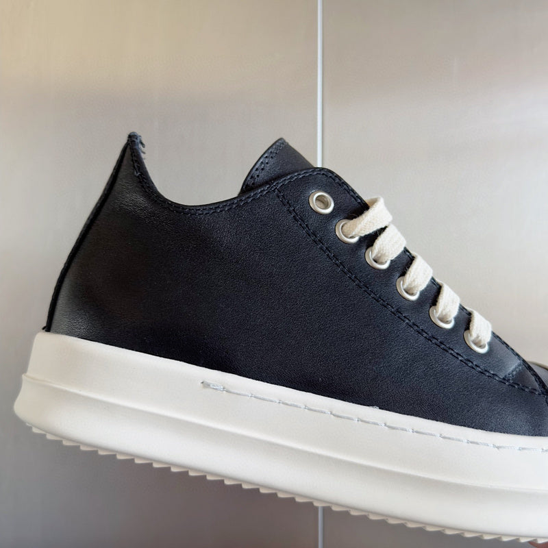 Rick Owens Black Low-Top Sneakers