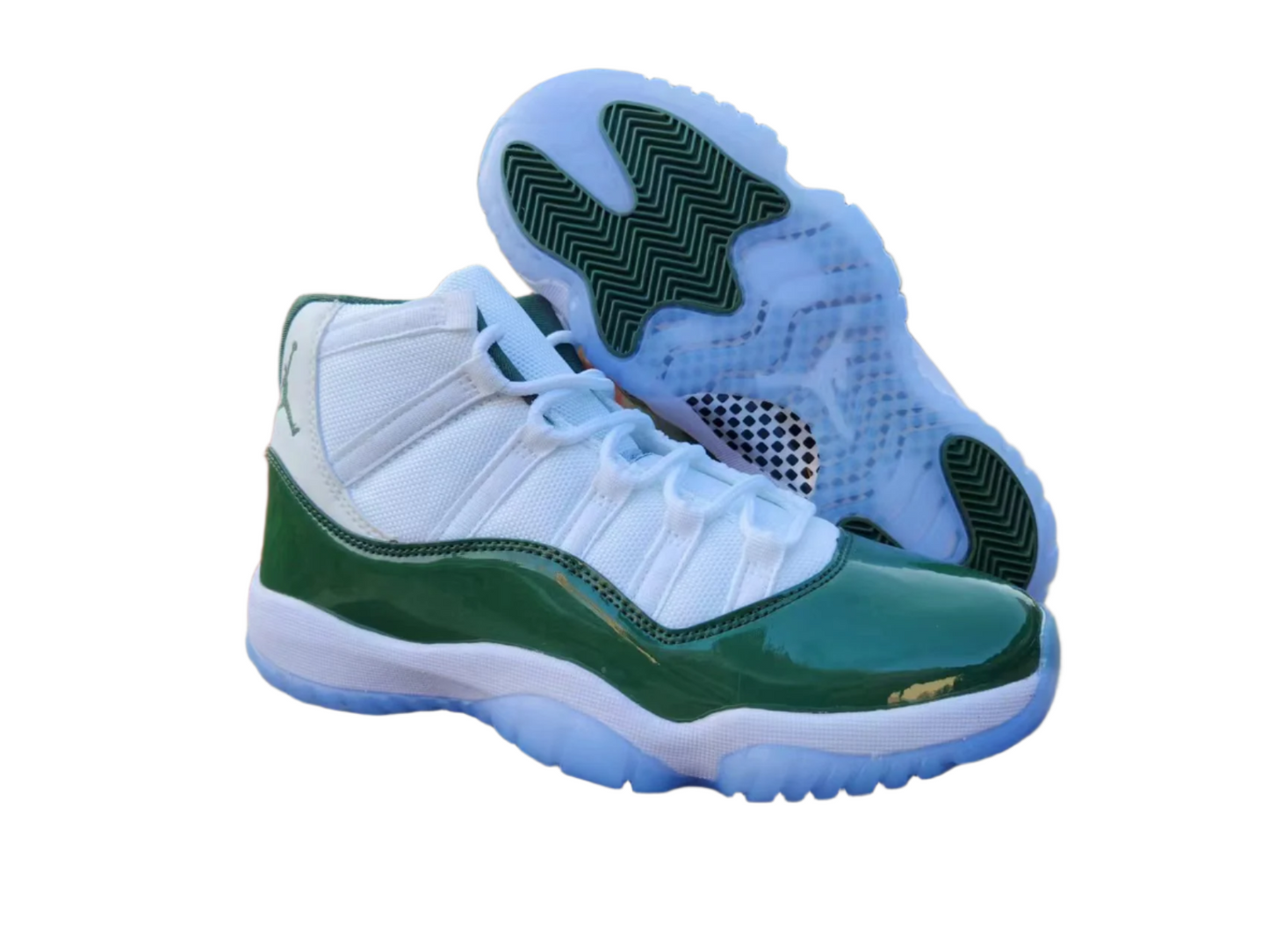 JORDAN 11 Green and White