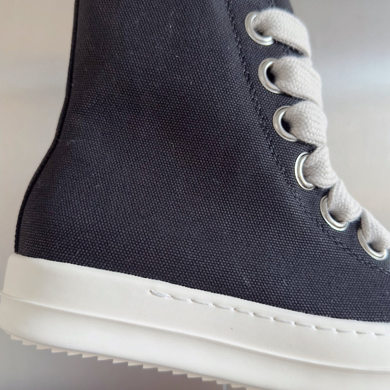 Rick Owens Black High-Top Sneakers