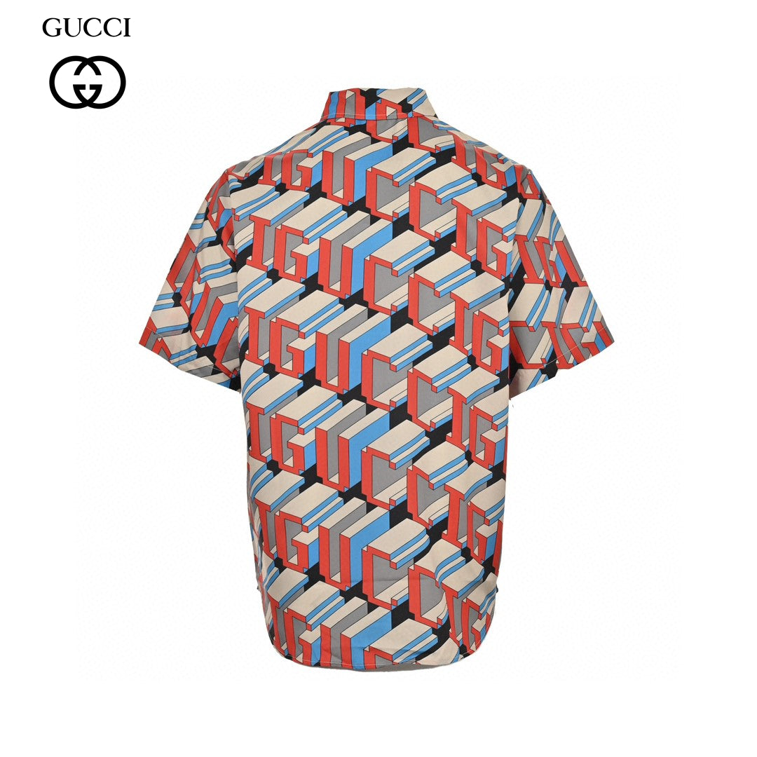 Gucci Geometric Logo Print Shirt Primereps