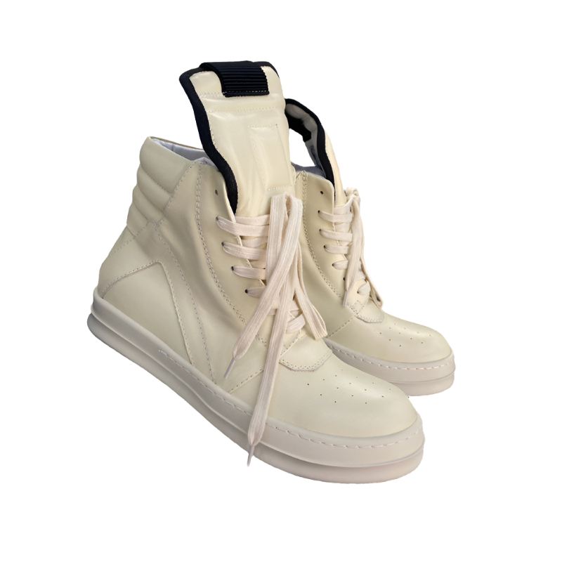 Rick Owens Geobasket Sneakers - Cream