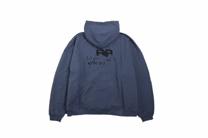 Balenciaga Paris Graffiti Hoodie - Blue