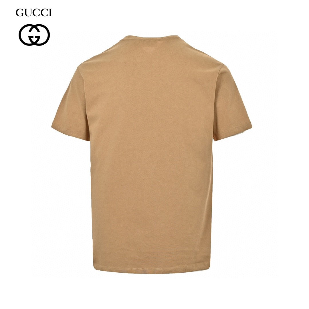 Gucci Tan T-Shirt with Firenze 1921 Logo