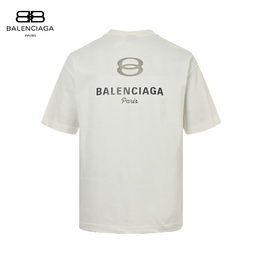 Balenciaga Oversized '8' Logo T-Shirt (White)