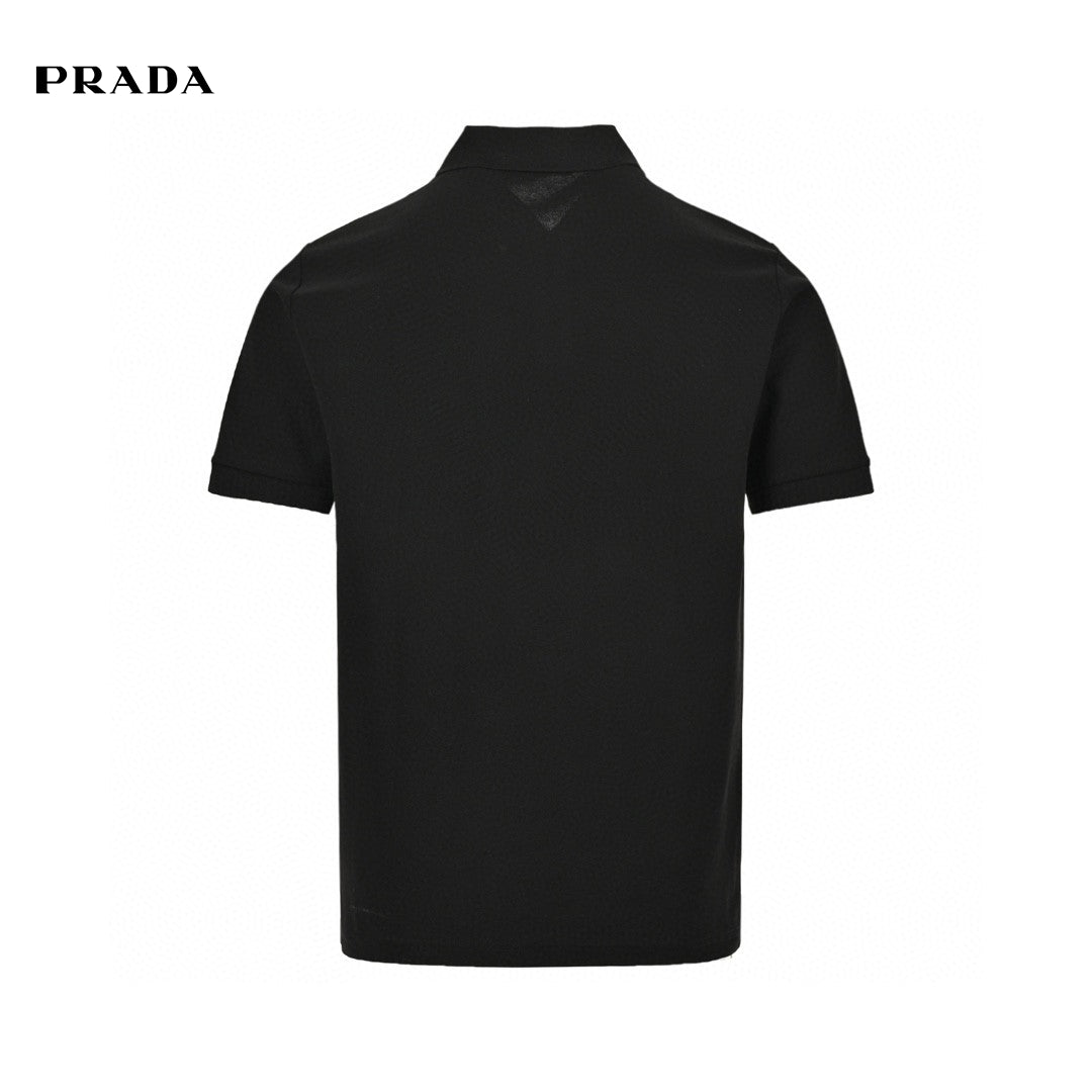 Prada Classic Black Polo Shirt Prmereps