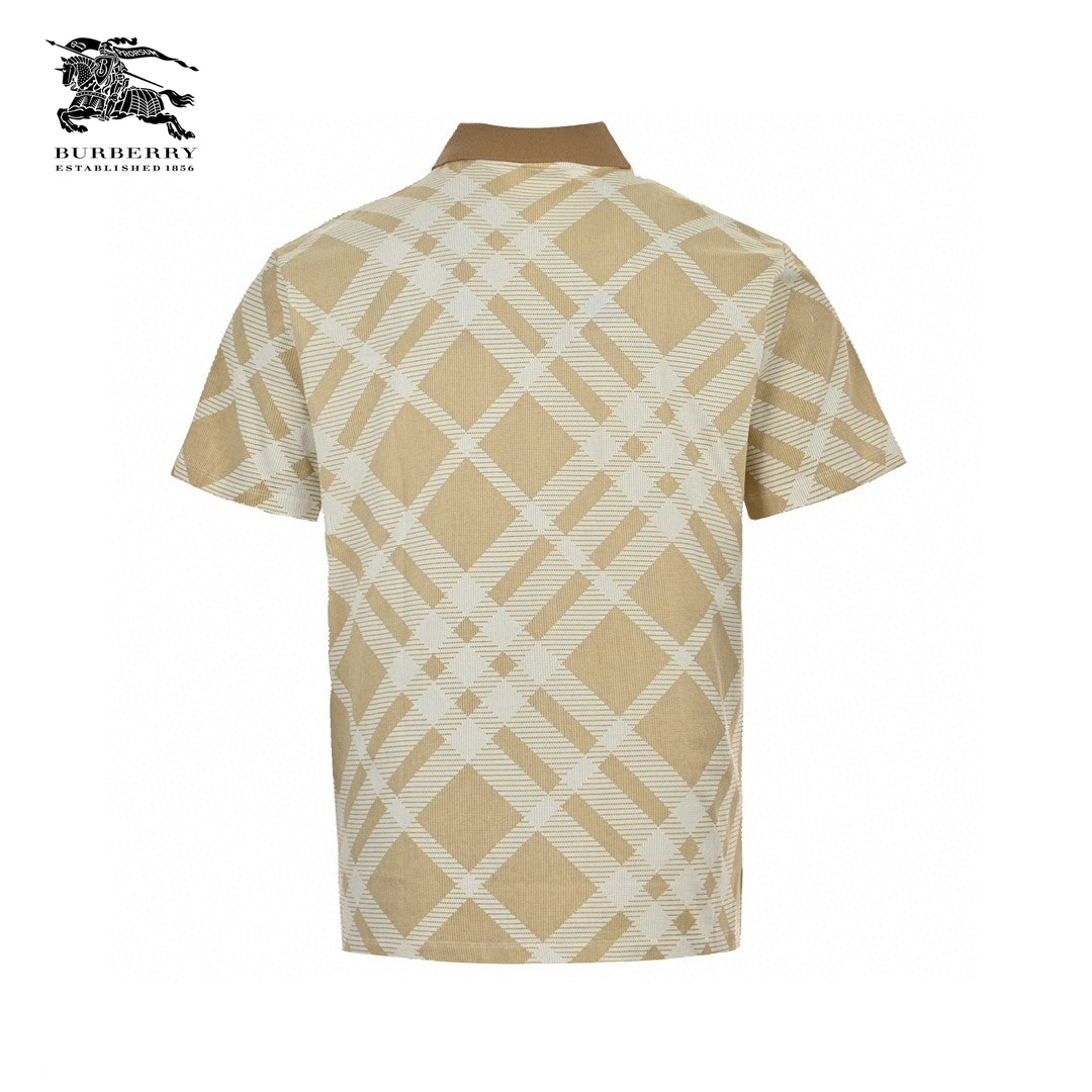 Burberry Geometric Check Polo Shirt