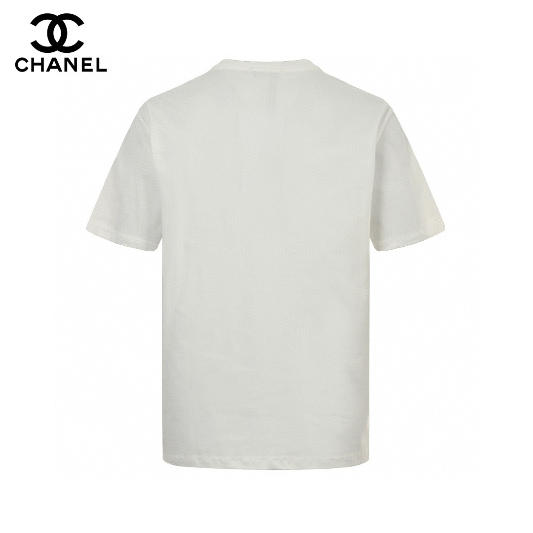 Chanel Double C Logo T-Shirt (White)