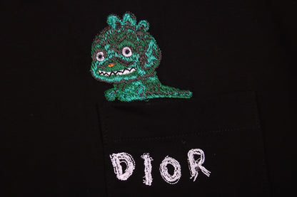 Dior Embroidered Lizard T-Shirt - Black