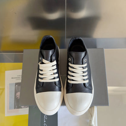 Rick Owens Black Low-Top Sneakers