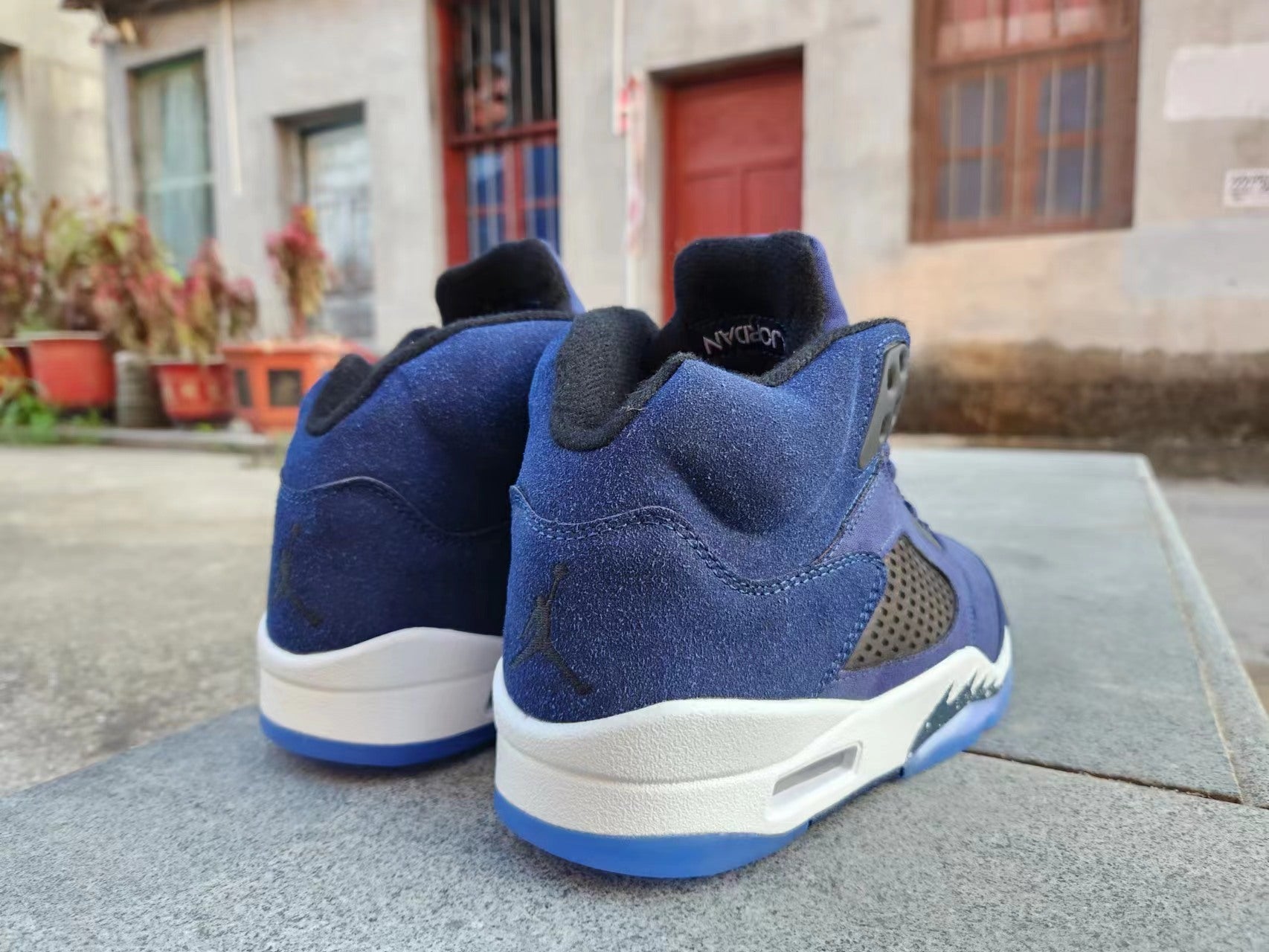 Jordan 5 blue and white