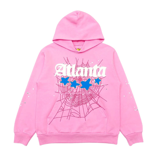 Sp5der Atlanta Hoodie Pink