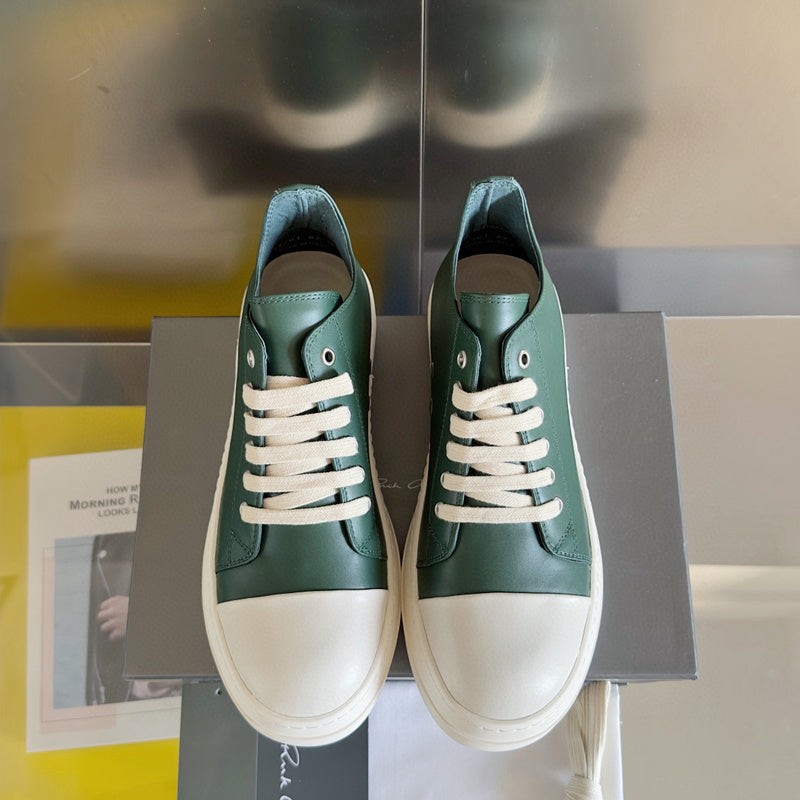 Rick Owens dark green Low-Top Sneakers