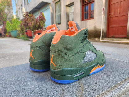 Jordan 5 green and orange