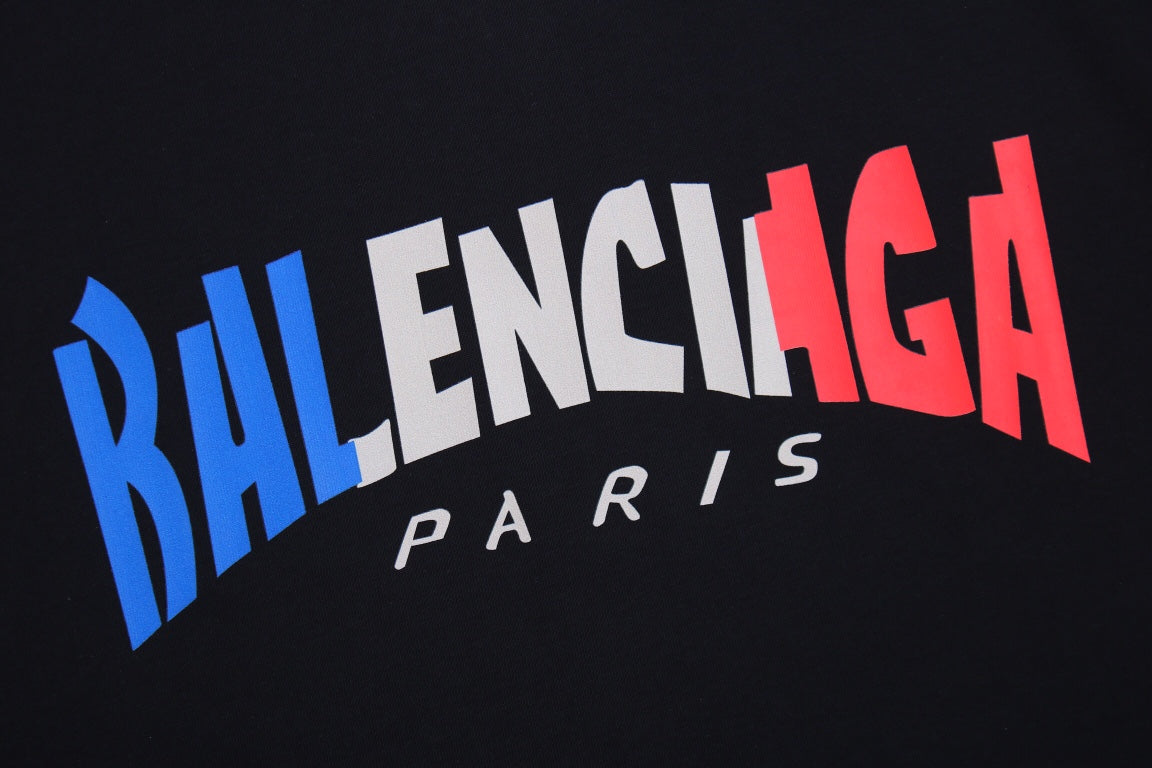 BALENCIAGA FRANCE GRADIENT LOGO T-SHIRT