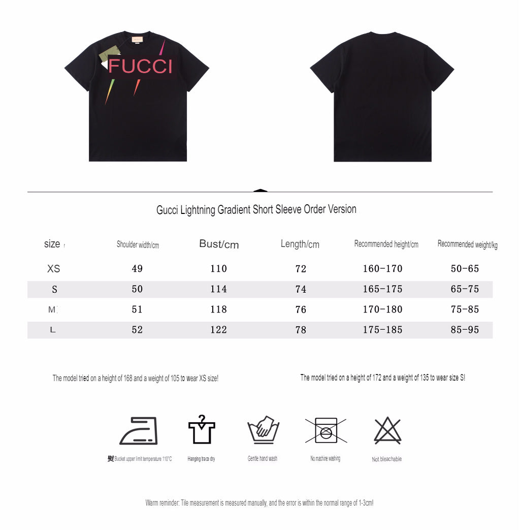 Gucci Rainbow Lightning T-Shirt (Black)