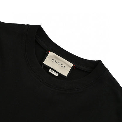 Gucci Black T-Shirt with Heart Graphic