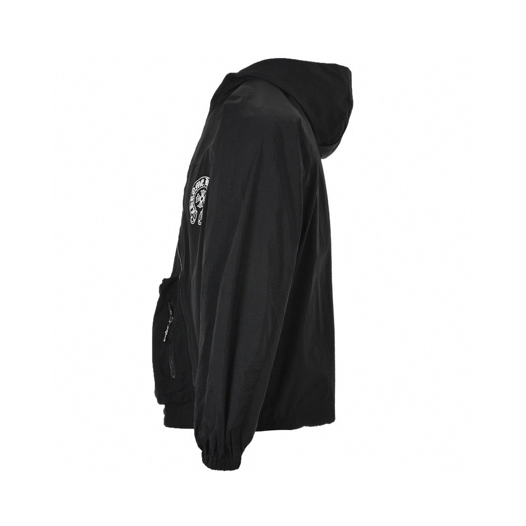 CHROME HEARTS ASYMMETRICAL ZIP HOODIE BLACK