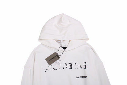 Balenciaga White Logo Hoodie