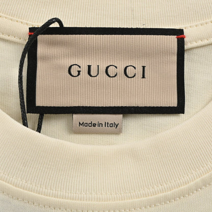 Gucci Cream T-Shirt with Bear Graphic