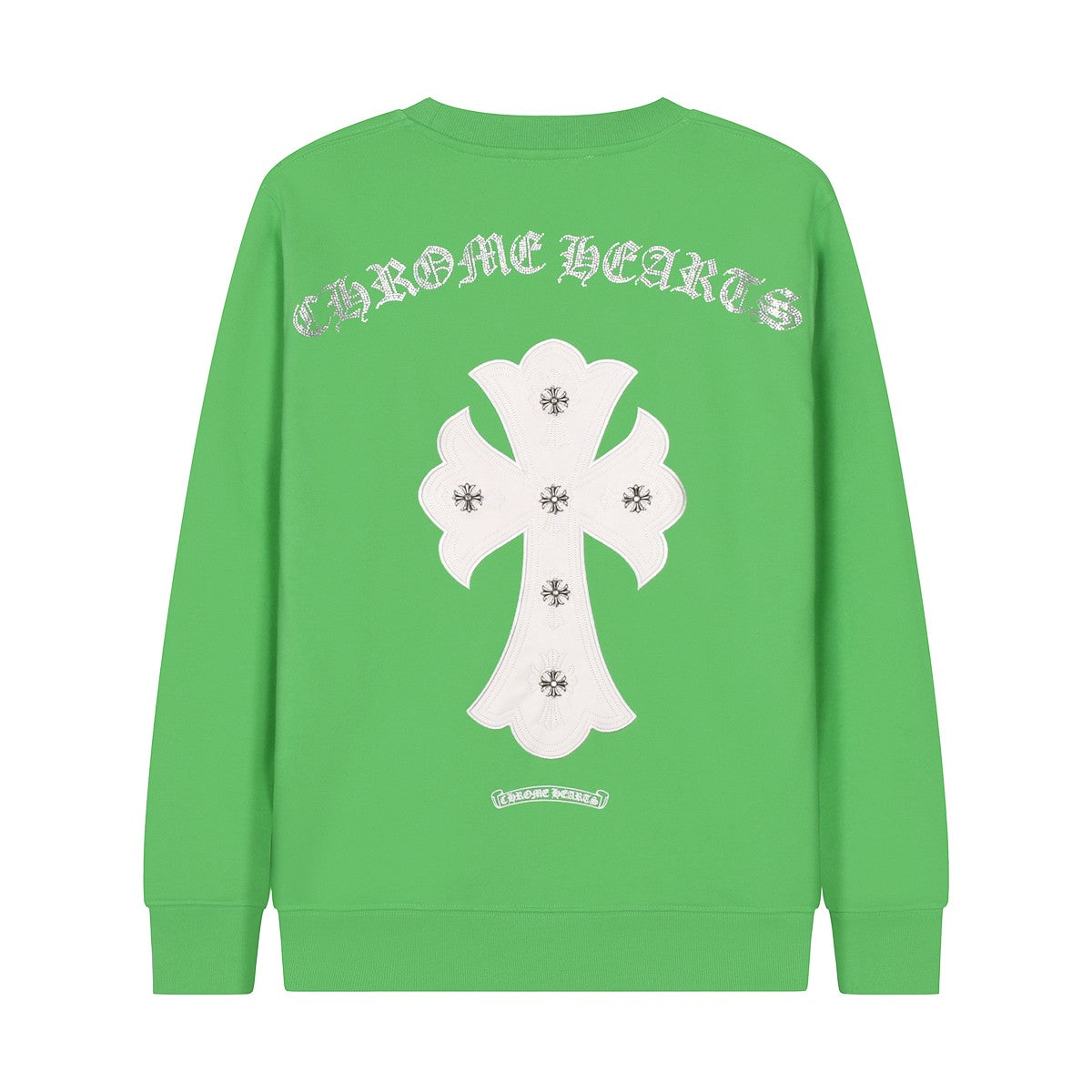 CHROME HEARTS WHITE CROSS PATCH SWEATSHIRT GREEN