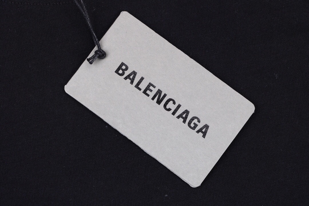 Balenciaga Wave Logo T-Shirt (Black)