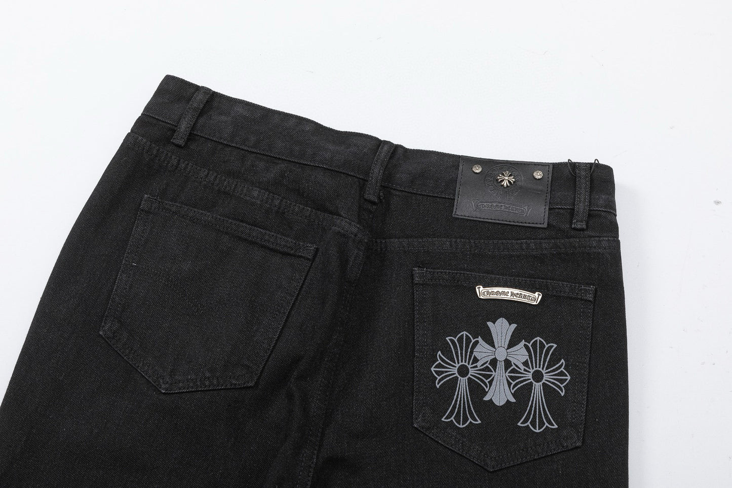 CHROME HEARTS DOUBLE CROSS JEANS BLACK