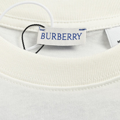 Burberry White T-Shirt with Knight Graphic