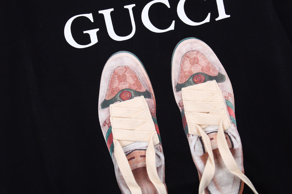 Gucci Black Sweatshirt with Ballet Slippers Print