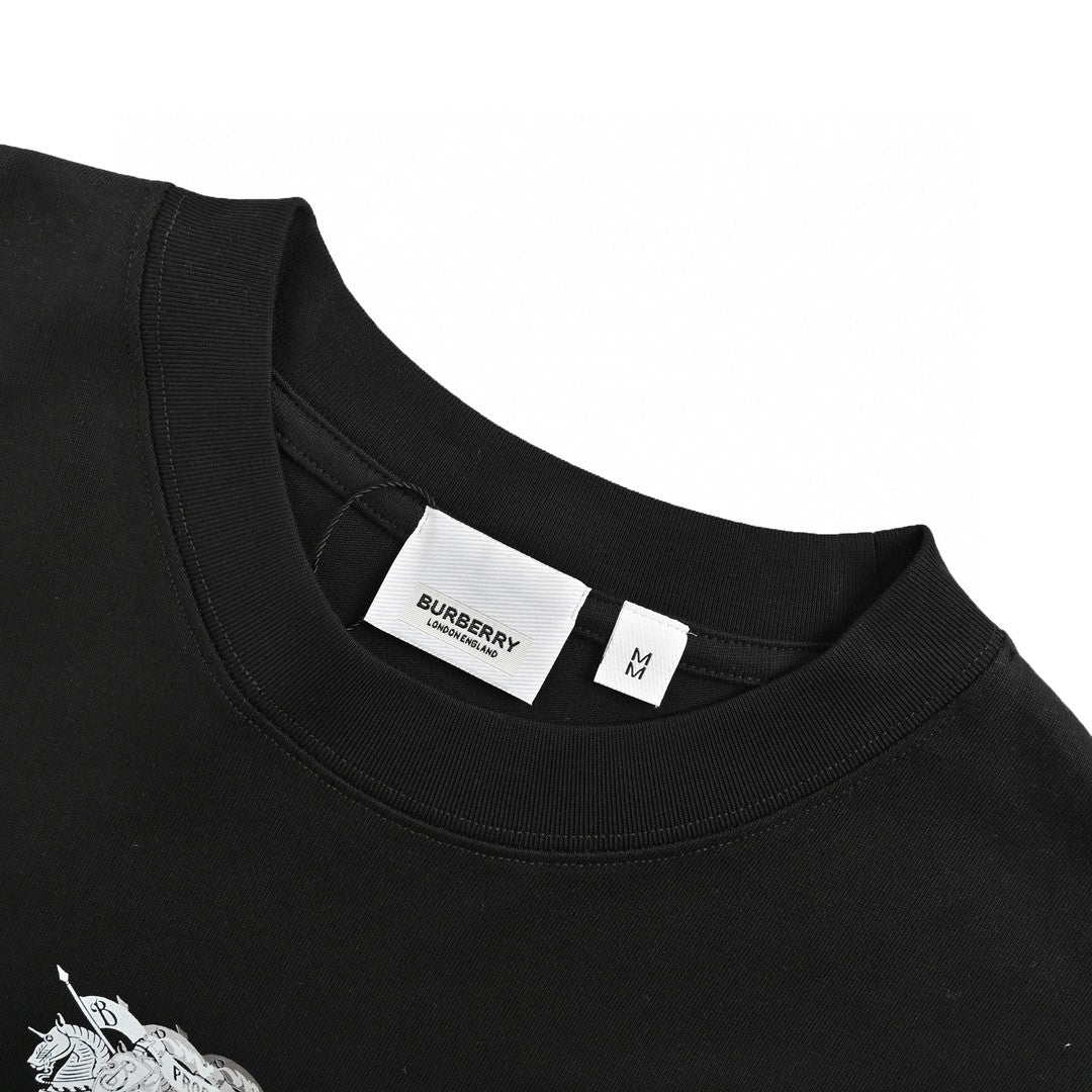 Burberry Knight Motion Logo Black T-Shirt Primereps