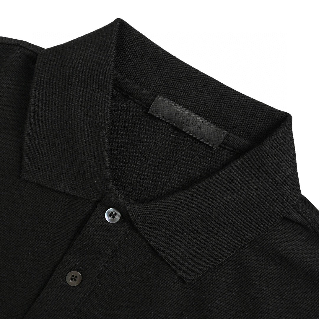 Prada Classic Black Polo Shirt