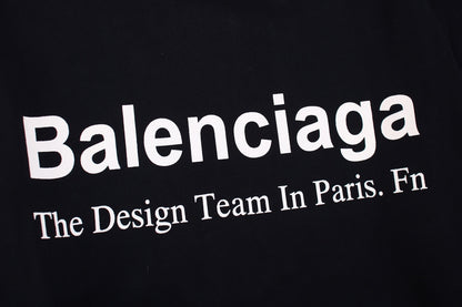 BALENCIAGA PARIS TEAM HOODIE BLACK