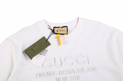 Gucci T-shirt with Embroidered Cities