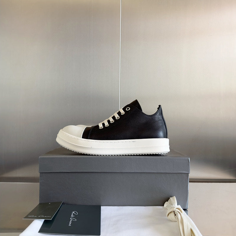 Rick Owens Black Low-Top Sneakers