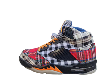 Jordan 5 bold plaid multi-colorway