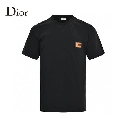 Dior Black T-Shirt with Logo Patch