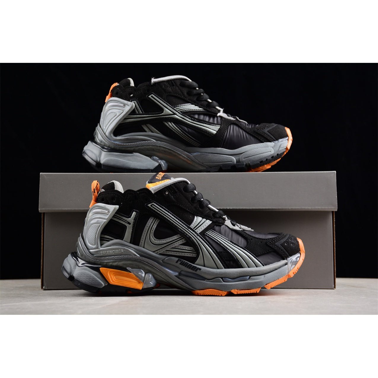 BALENCIAGA RUNNER x BLACK GREY ORANGE - Prime Reps