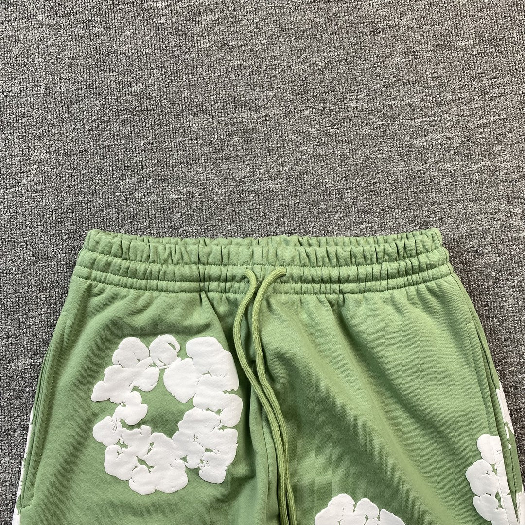 DENIM TEARS COTTON WREATH SWEATPANTS LIGHT GREEN