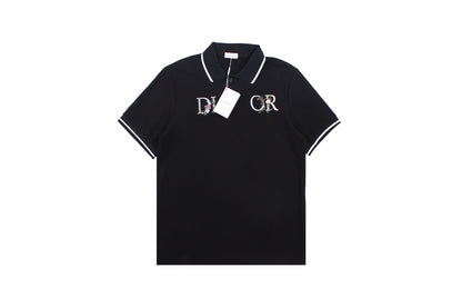 Dior Polo Shirt with Floral Logo Design