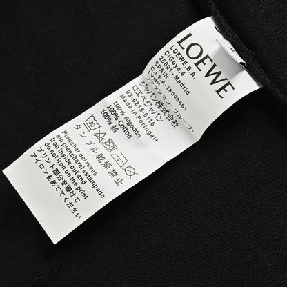 Loewe Black T-Shirt with White Pocket Logo