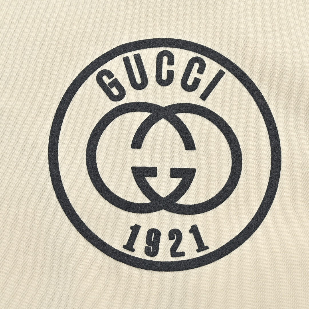 Gucci 1921 Logo Graphic T-Shirt (Beige)