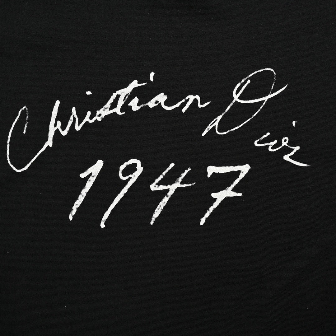 Dior 1947 Signature Black T-Shirt Primereps